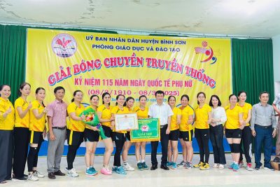 Ngày 02-03/3/2025 Trường TH  xã Bình Thuận đã tham gia giải bóng chuyền truyền thống kỉ niệm 115 ngày Quốc tế phụ nữ tại trường THCS xã Bình Long, huyện Bình Sơn do PGD&ĐT Bình Sơn tổ chức
